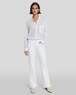 7 For All Mankind Slim Illusion Tailorless Dojo In Luxe White -7 For All Mankind Shop 7U470399 SMW 6