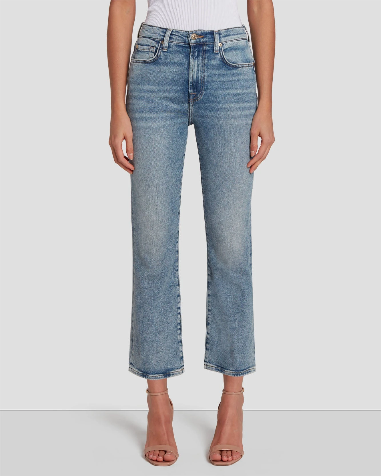 7 For All Mankind Luxe Vintage High Waist Slim Kick In Self Made 4 7 For All Mankind Luxe Vintage High Waist Slim Kick In Self Made - Image 2