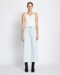 7 For All Mankind Luxe Vintage Ultra High Rise Cropped Jo In Edis