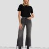 7 For All Mankind Luxe Vintage Ultra High Rise Cropped Jo In Courage
