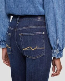 7 For All Mankind Broken Twill High Waist Slim Kick In Calix -7 For All Mankind Shop 7U500067 CL6 5