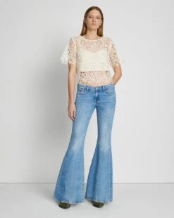 7 For All Mankind Low Rise Flare In Chamberlain