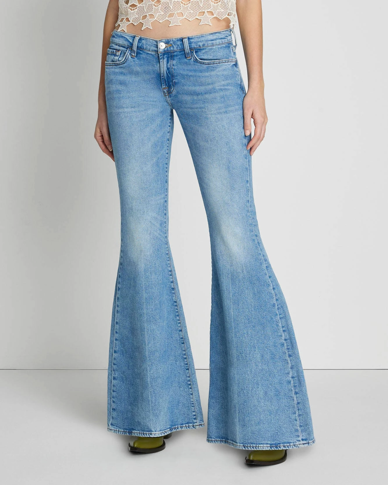 7 For All Mankind Low Rise Flare In Chamberlain 4 7 For All Mankind Low Rise Flare In Chamberlain - Image 2