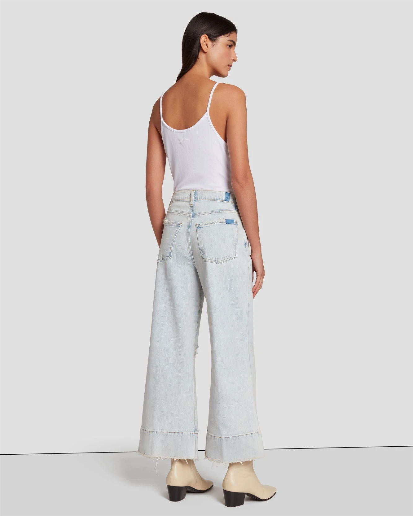 7 For All Mankind Ultra High Rise Cropped Jo In Rainy Blue 6 7 For All Mankind Ultra High Rise Cropped Jo In Rainy Blue - Image 4