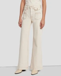 7 For All Mankind Modern Dojo In Ecru 9 7 For All Mankind Modern Dojo In Ecru -7 For All Mankind Shop 7U533D18 EC2 2