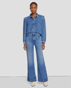 7 For All Mankind Tailorless Denim Lustre Modern Dojo In Daylily