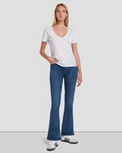 7 For All Mankind Tailorless No Filter UHR Skinny Boot In Blue Star -7 For All Mankind Shop 7U633550 BST 6