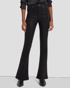 7 For All Mankind Tailorless Ultra High Rise Skinny Boot In Coated Black -7 For All Mankind Shop 7U633752 CBA 2