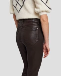7 For All Mankind Tailorless UHR Skinny Boot In Coated Chocolate -7 For All Mankind Shop 7U633752 CHO 5