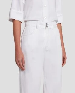 7 For All Mankind Tailorless Denim Lustre Modern Dojo In Brilliant White -7 For All Mankind Shop 7U638786 BW0 6