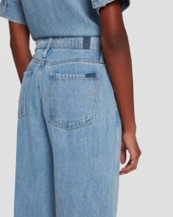 7 For All Mankind Tailorless Denim Lustre Modern Dojo In Volcan Blue -7 For All Mankind Shop 7U638C86 VCB 5