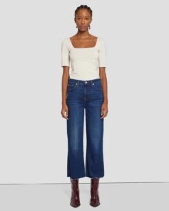 7 For All Mankind Cropped Alexa In Dian -7 For All Mankind Shop 7U641005 IA1 6