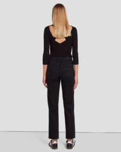 7 For All Mankind Cropped Alexa In Black Rose -7 For All Mankind Shop 7U641216 BR4 4