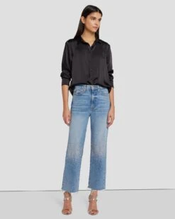 7 For All Mankind Logan Embellished Stovepipe In Ode To