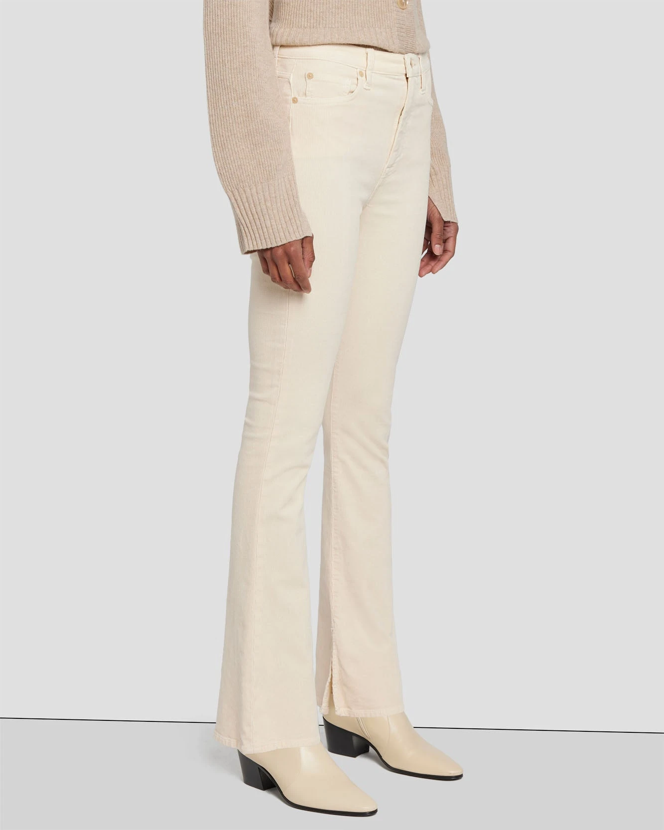 7 For All Mankind Tailorless Corduroy UHR Skinny Boot In Tapioca 4 7 For All Mankind Tailorless Corduroy UHR Skinny Boot In Tapioca - Image 2