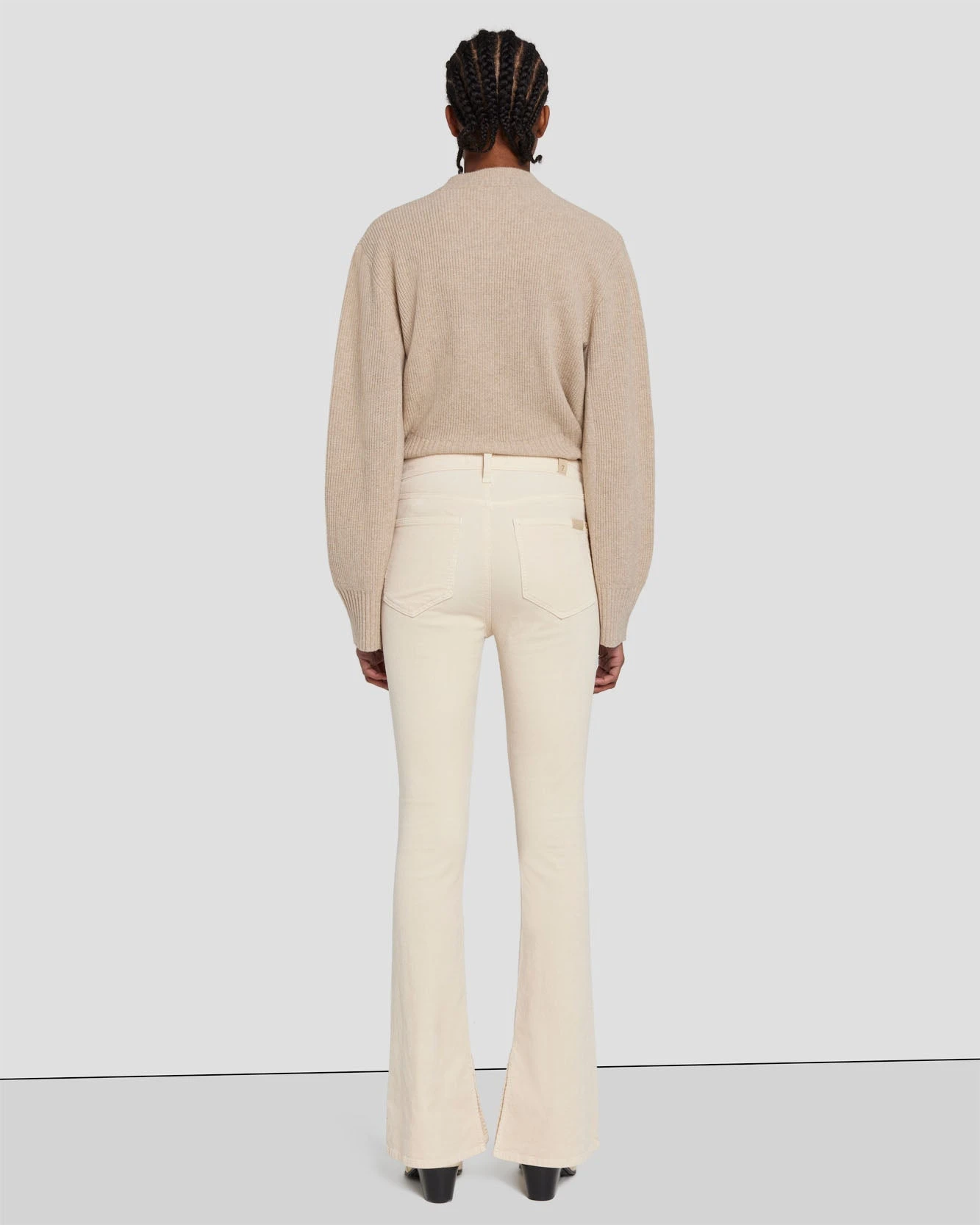 7 For All Mankind Tailorless Corduroy UHR Skinny Boot In Tapioca 6 7 For All Mankind Tailorless Corduroy UHR Skinny Boot In Tapioca - Image 4