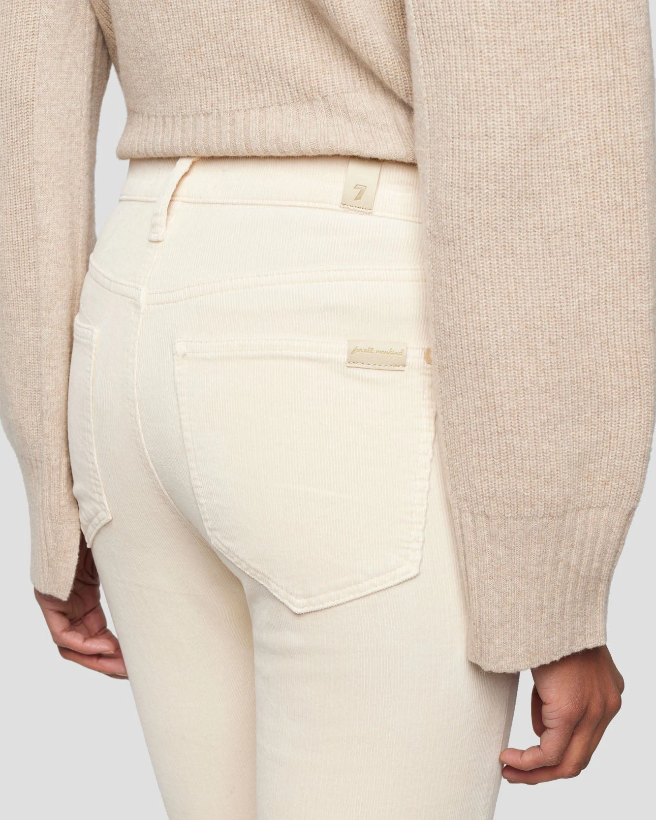 7 For All Mankind Tailorless Corduroy UHR Skinny Boot In Tapioca 7 7 For All Mankind Tailorless Corduroy UHR Skinny Boot In Tapioca - Image 5