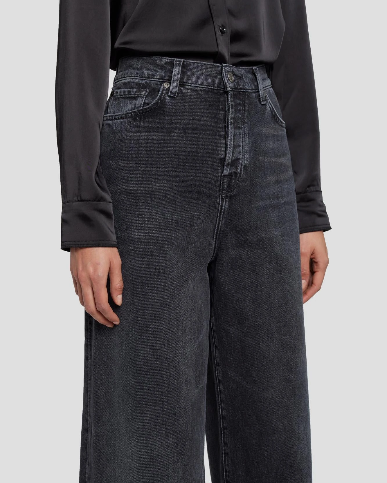 7 For All Mankind MANKIND Zoey Super Wide Leg In Licorice 4 7 For All Mankind MANKIND Zoey Super Wide Leg In Licorice - Image 2