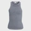 7 For All Mankind ALL KINDS Racerback Tank In Soft Slate