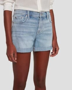 7 For All Mankind Broken Twill Mid Roll Short In Coco Prive -7 For All Mankind Shop 7U702067 CP2 3