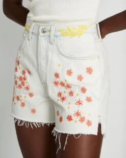 7 For All Mankind Ruby Easy Short In Bleach Out -7 For All Mankind Shop 7U746555 OUT 3