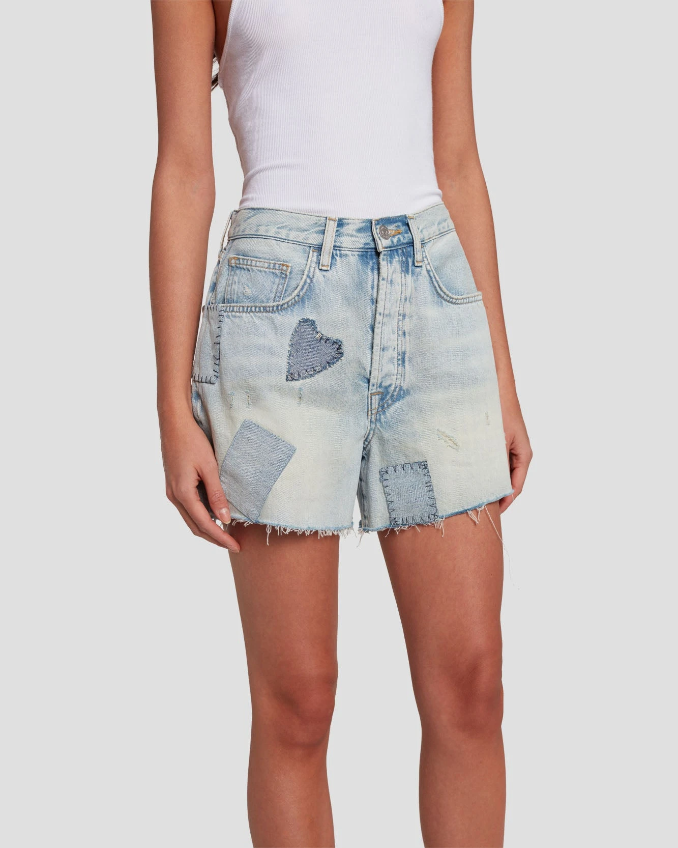 7 For All Mankind Easy Ruby Short In Iris Patchwork 5 7 For All Mankind Easy Ruby Short In Iris Patchwork - Image 3