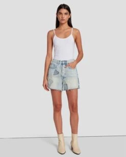 7 For All Mankind Easy Ruby Short In Iris Patchwork 13 7 For All Mankind Easy Ruby Short In Iris Patchwork -7 For All Mankind Shop 7U748555 IP2 6