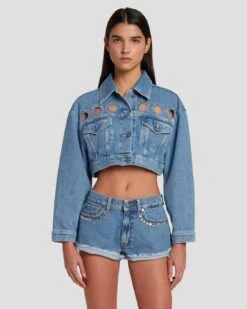 7 For All Mankind 7FAM X ADR Cropped Jacket In Babe