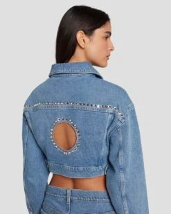 7 For All Mankind 7FAM X ADR Cropped Jacket In Babe -7 For All Mankind Shop 7U758C10 BB1 5