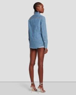 7 For All Mankind 7FAM X ADR Denim Shirt In Vibe -7 For All Mankind Shop 7U759D15 VBE 5