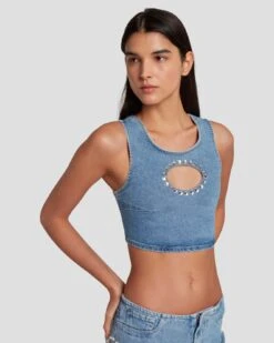 7 For All Mankind 7FAM X ADR Cropped Top In Vibe -7 For All Mankind Shop 7U760120 VBE 3