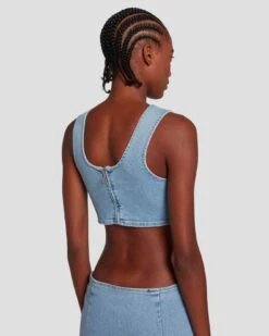 7 For All Mankind 7FAM X ADR Denim Dress In Babe -7 For All Mankind Shop 7U764120 BB1 3