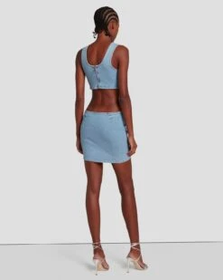 7 For All Mankind 7FAM X ADR Denim Dress In Babe -7 For All Mankind Shop 7U764120 BB1 4