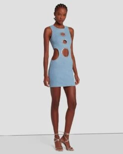 7 For All Mankind 7FAM X ADR Denim Dress In Babe -7 For All Mankind Shop 7U764120 BB1 6