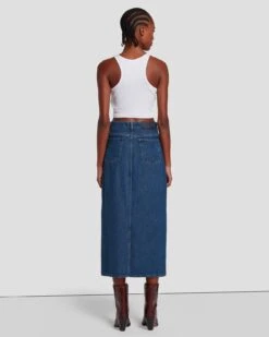 7 For All Mankind Denim Midi Skirt In Bluenote 11 7 For All Mankind Denim Midi Skirt In Bluenote -7 For All Mankind Shop 7U835C86 BN3 4