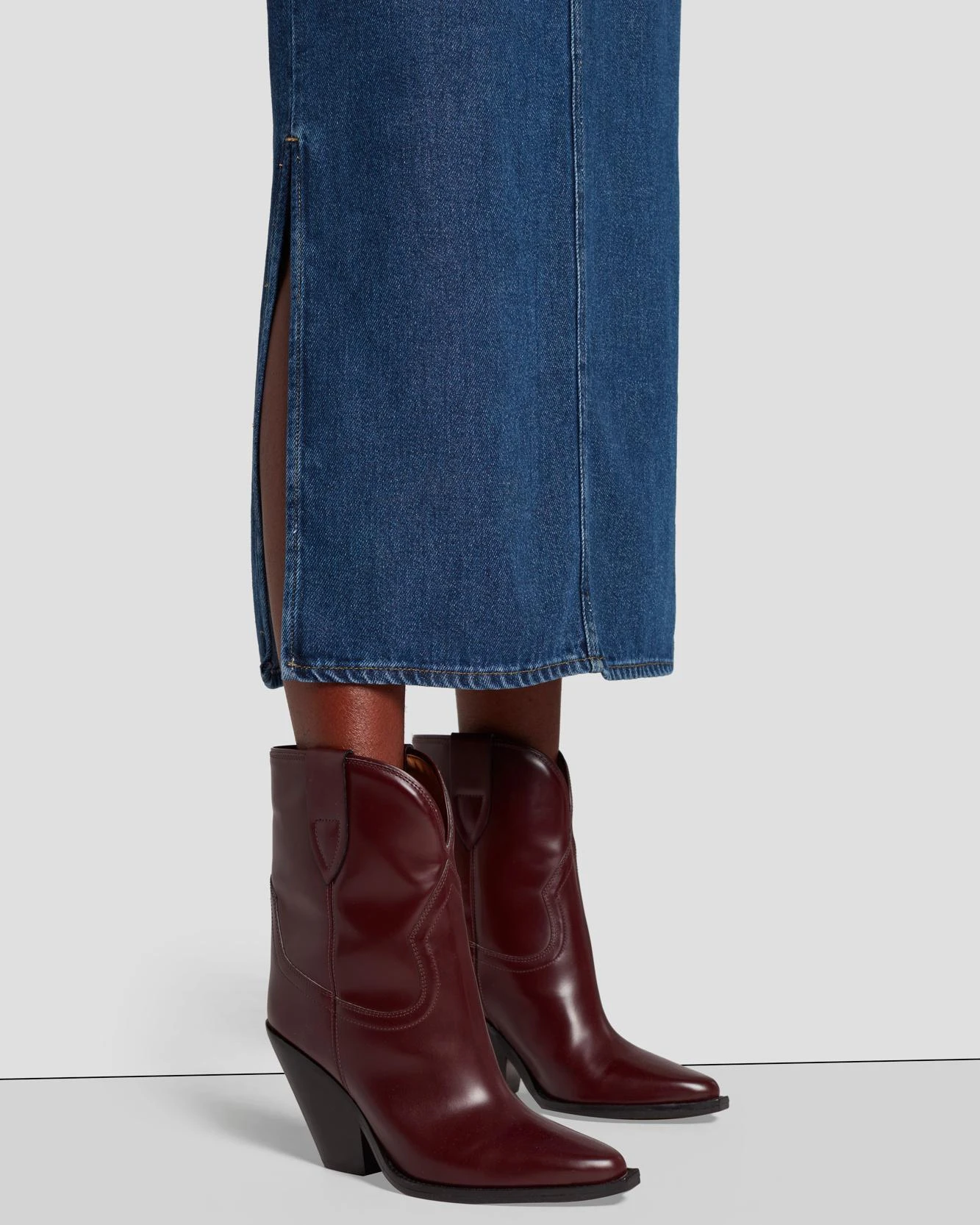 7 For All Mankind Denim Midi Skirt In Bluenote 8 7 For All Mankind Denim Midi Skirt In Bluenote - Image 6