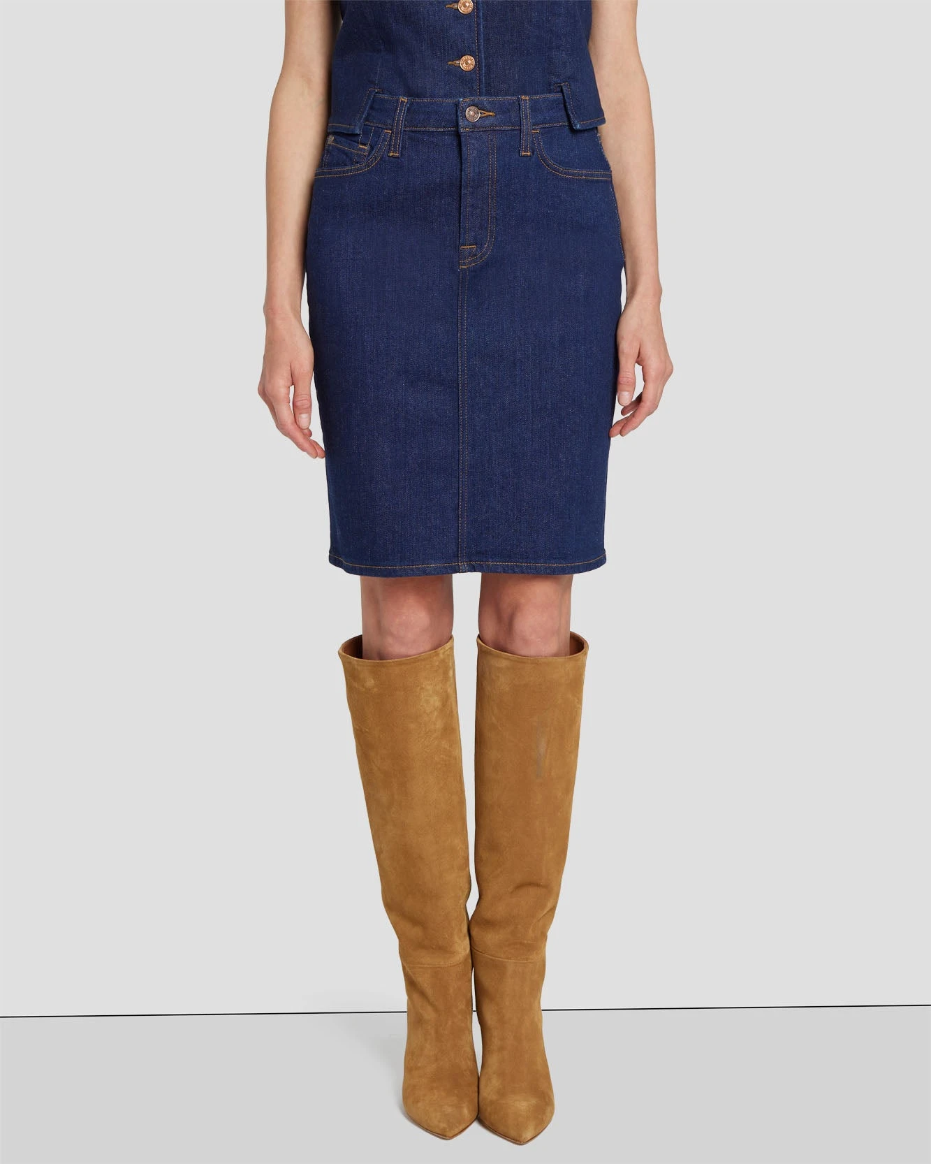 7 For All Mankind Easy Pencil Skirt In Magnolia 4 7 For All Mankind Easy Pencil Skirt In Magnolia - Image 2