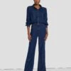 7 For All Mankind Denim Lustre Long Sleeve Jumpsuit In Poppy -7 For All Mankind Shop 7U837C86 PPY 1
