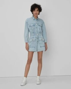 7 For All Mankind Surplus Romper In Tuberose -7 For All Mankind Shop 7U861545 TU3 04