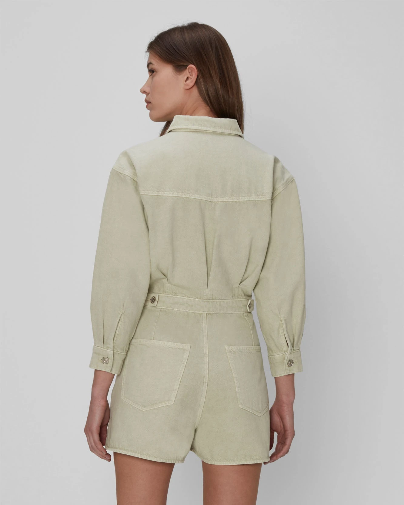 7 For All Mankind Surplus Romper In Olive 4 7 For All Mankind Surplus Romper In Olive - Image 2