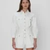 7 For All Mankind Surplus Romper In White