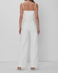 7 For All Mankind Bustier Jumpsuit In White -7 For All Mankind Shop 7U863595 WHT 03