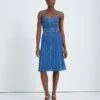 7 For All Mankind Beauty Denim Bustier Dress In Diana