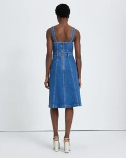 7 For All Mankind Beauty Denim Bustier Dress In Diana -7 For All Mankind Shop 7U880478 DID 4