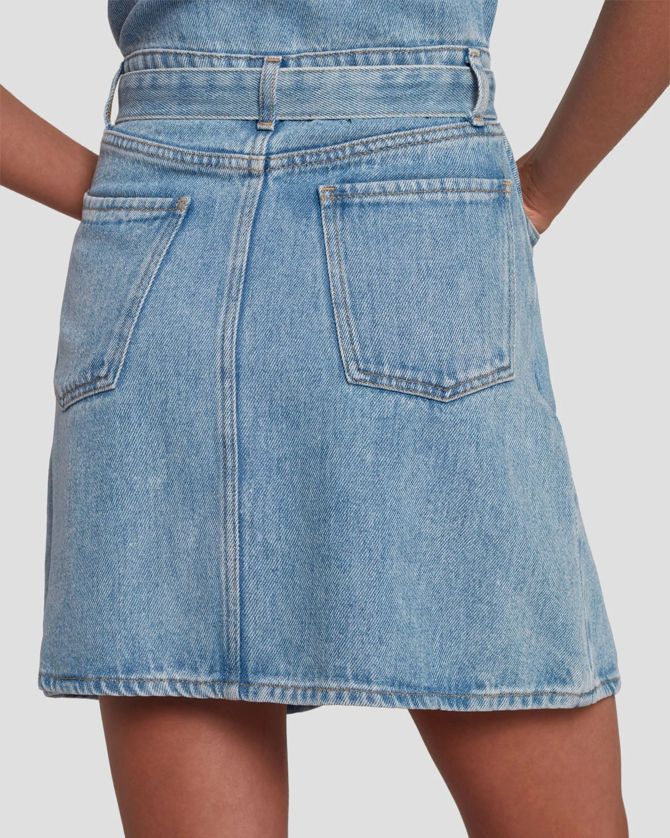 7 For All Mankind Denim Lustre Shirt Dress In Volcan Blue 7 7 For All Mankind Denim Lustre Shirt Dress In Volcan Blue - Image 5