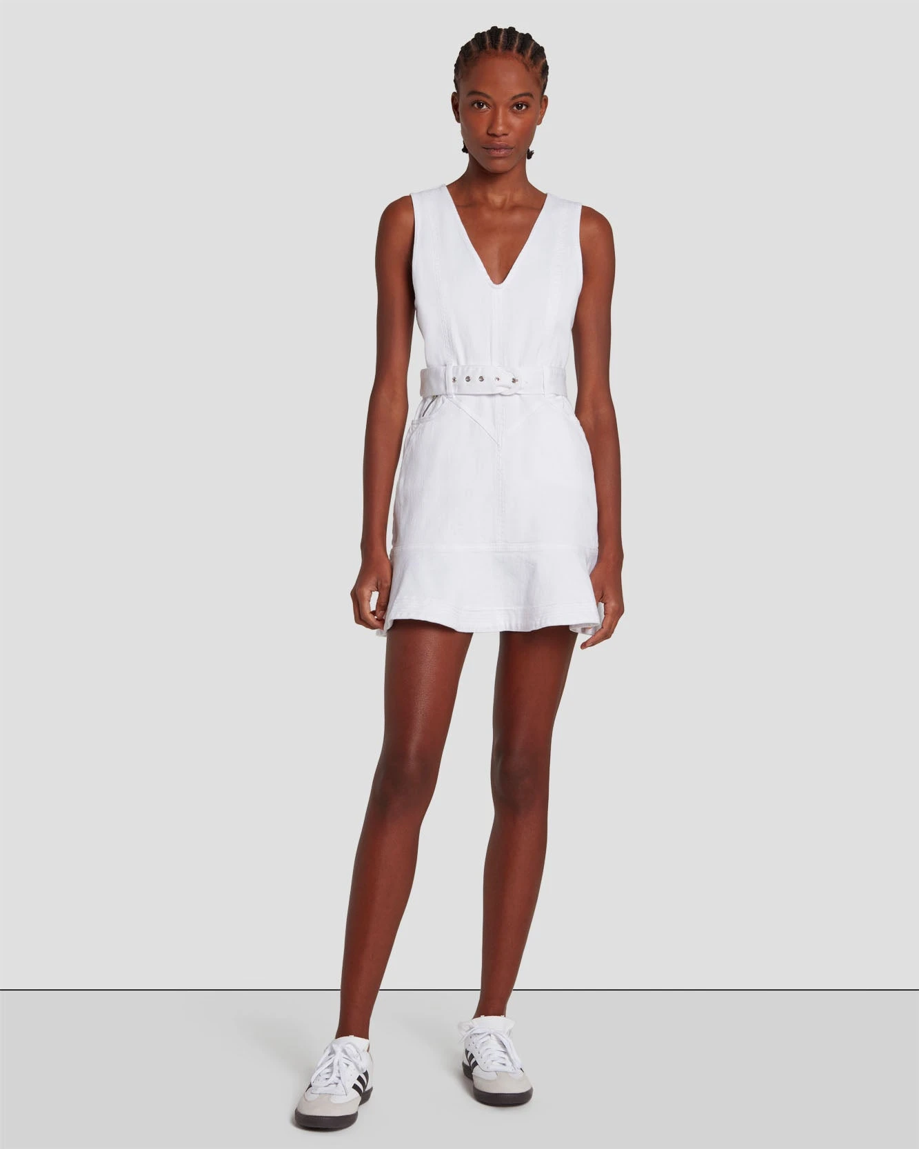 7 For All Mankind Pocket Dress In Brilliant White 3 7 For All Mankind Pocket Dress In Brilliant White