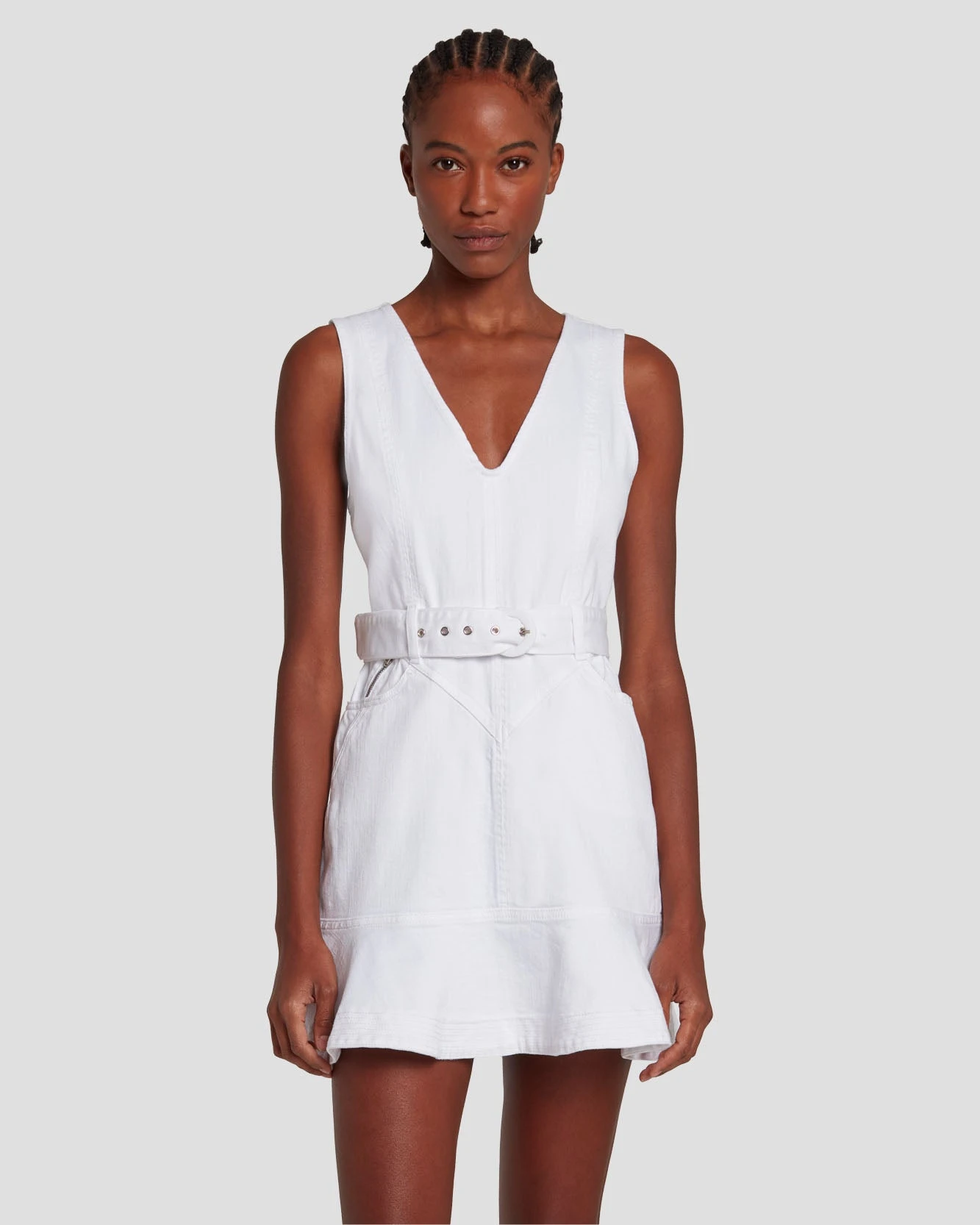7 For All Mankind Pocket Dress In Brilliant White 4 7 For All Mankind Pocket Dress In Brilliant White - Image 2