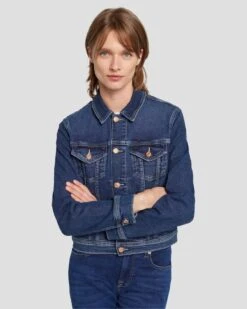 7 For All Mankind Luxe Vintage Classic Trucker Jacket In Deep Soul -7 For All Mankind Shop 7U918A91 DSL 3