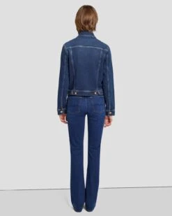 7 For All Mankind Luxe Vintage Classic Trucker Jacket In Deep Soul -7 For All Mankind Shop 7U918A91 DSL 4