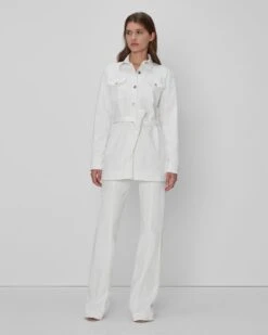 7 For All Mankind Leisure Jacket In White -7 For All Mankind Shop 7U928595 WHT 03